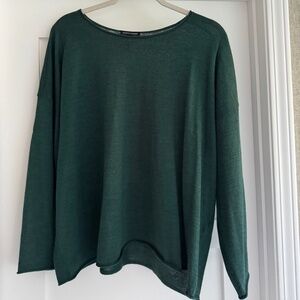 EILEEN FISHER wool sweater. Green. Size XL.